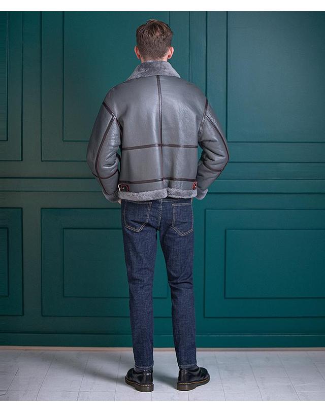 스트라이크 아우라노스 램스킨 쉐어링 재킷 Ouranos Lambskin Shearling Jacket (GREY) 착용컷