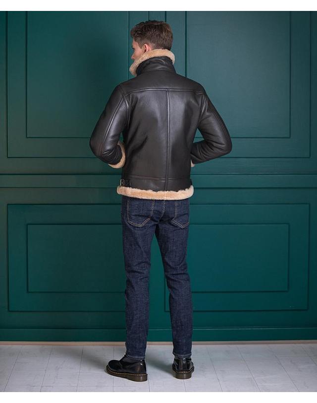스트라이크 크리오스 램스킨 쉐어링 재킷 Krios Lambskin Shearling Jacket (BROWN) 착용컷