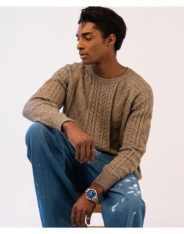 로프 스티치 니트 스웨터 Rope Stitch Knit Sweater (3 Colors)