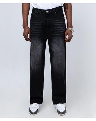 블랙 어반 워시 릴랙스 진 Black Urban Wash Relaxed Jeans