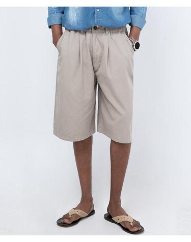 엘라스틱 워시드 코튼 하프 팬츠 Elastic Washed Cotton Half Pants (4 Colors)
