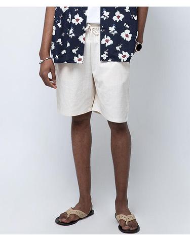 워시드 린넨 릴랙스드 쇼츠 Washed Linen Relaxed Shorts (IVORY)