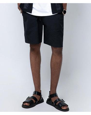 워시드 린넨 릴랙스드 쇼츠 Washed Linen Relaxed Shorts (BLACK)