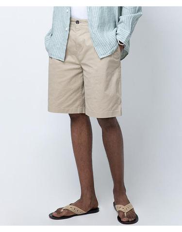 워시드 플리츠 레거시 치노 쇼츠 Washed Pleat Legacy Chino Shorts (BEIGE)