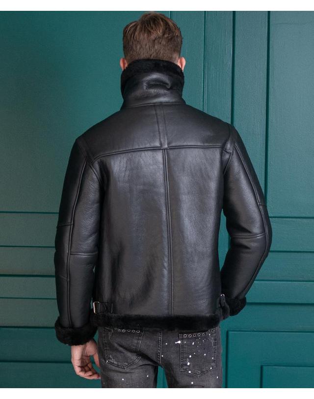 스트라이크 아르테미스 램스킨 시어링 무톤 재킷 Artemis Lambskin Shearling Mouton Jacket (BLACK) 착용컷