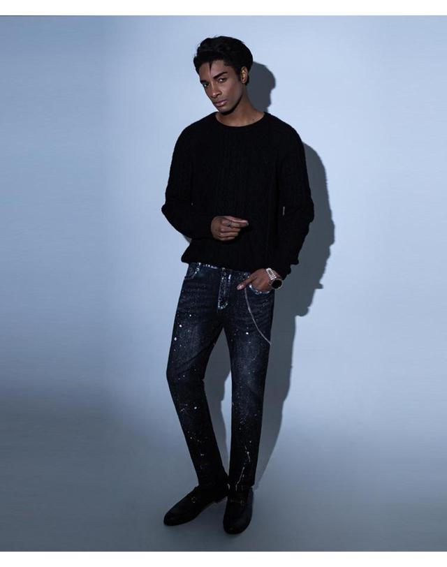 스트라이크 앱스트랙트 스플래터 슬림 진 Abstract Splatter Slim Jeans 착용컷