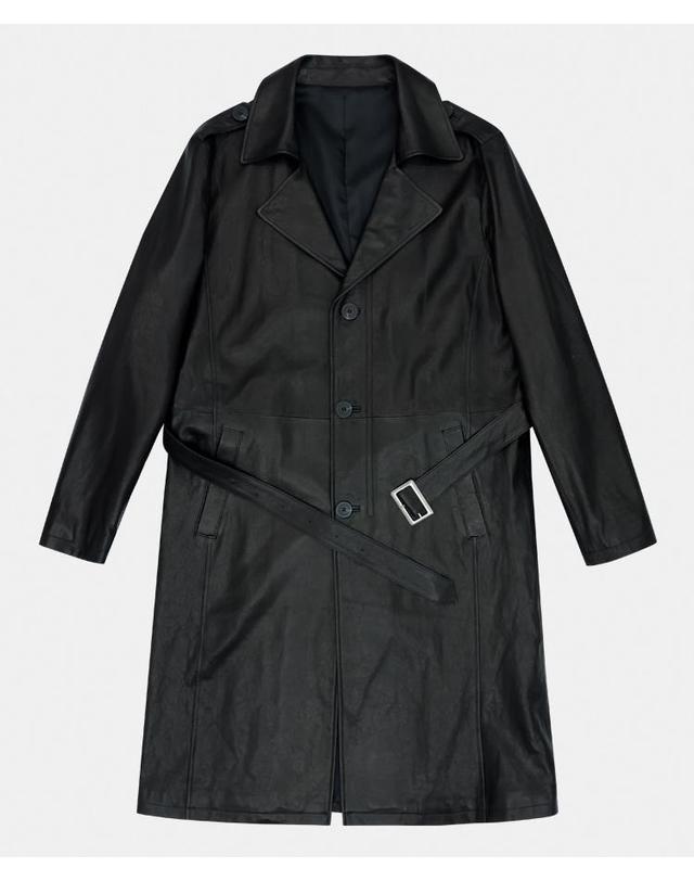 스트라이크 프레스티지 램스킨 트렌치 코트 Prestige Lambskin Trench Coat (BLACK) 착용컷
