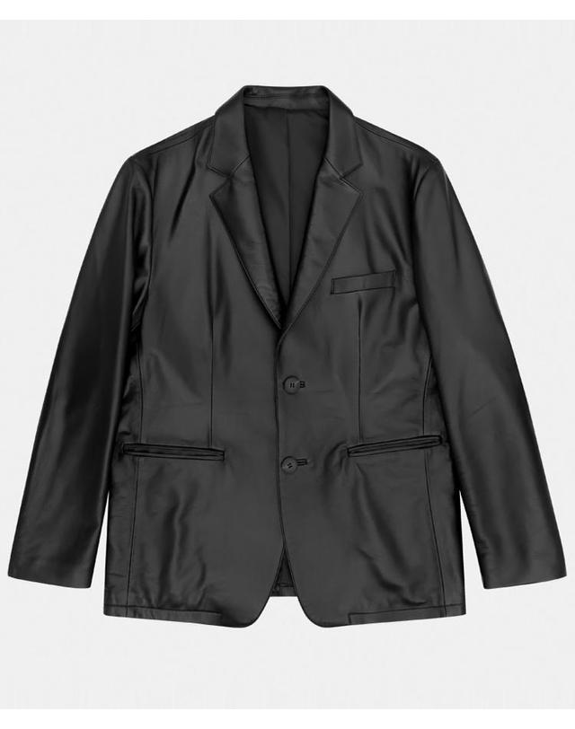 스트라이크 테일러드 램스킨 재킷 Tailored Lambskin Jacket (BLACK) 착용컷