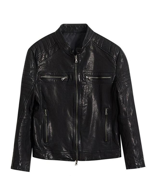 스트라이크 스콜 바이커 램스킨 재킷 Squall Biker Lambskin Jacket (BLACK) 착용컷