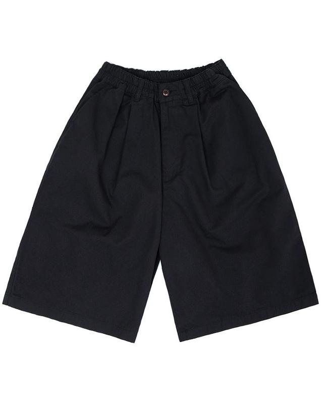스트라이크 엘라스틱 워시드 코튼 하프 팬츠 Elastic Washed Cotton Half Pants (4 Colors) 착용컷