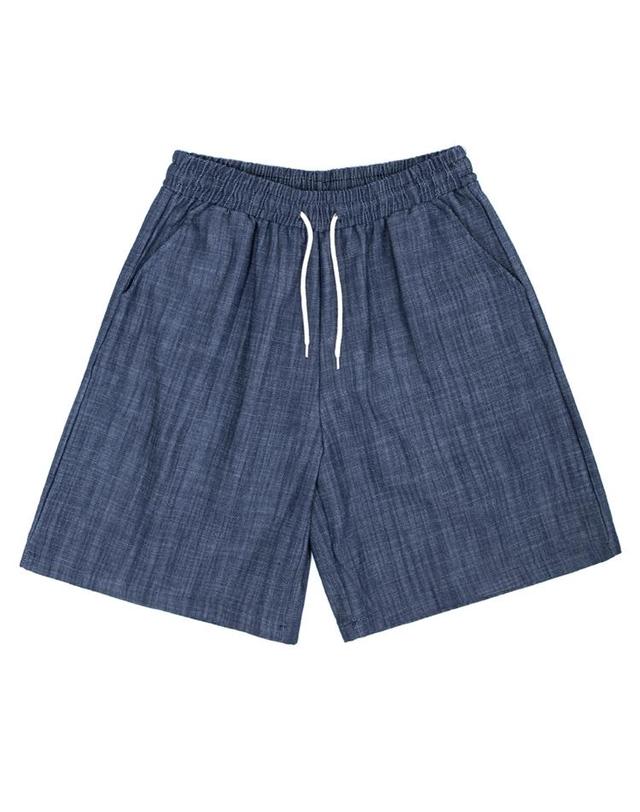 스트라이크 이즈 핏 슬럽 데님 쇼츠 Ease Fit Slub Denim Shorts (2 COLORS) 착용컷