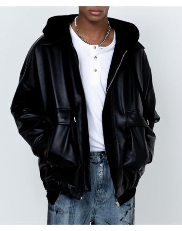아카이브 오버 램스킨 블루종 Archive Over Lambskin Blouson (BLACK)
