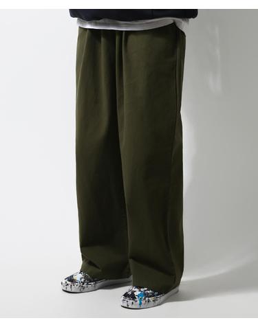 워시드 코튼 릴렉스 팬츠 Washed Cotton Relaxed Pants (OLIVE)
