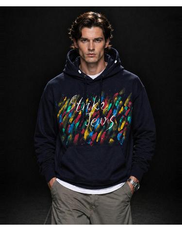 크로매틱 스트로크 후디 Chromatic Stroke Hoodie (NAVY)