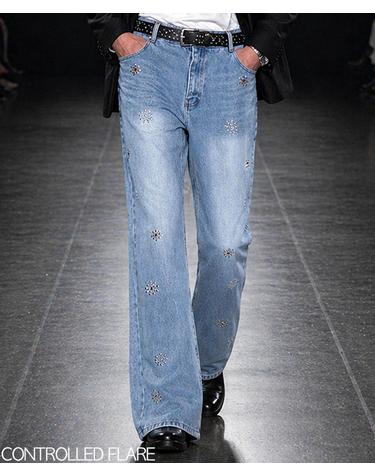 레이디언트 스터드 플레어 데님 Radiant Stud Flare Denim