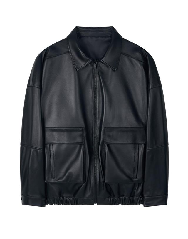 스트라이크 아카이브 오버 램스킨 블루종 Archive Over Lambskin Blouson (BLACK) 착용컷