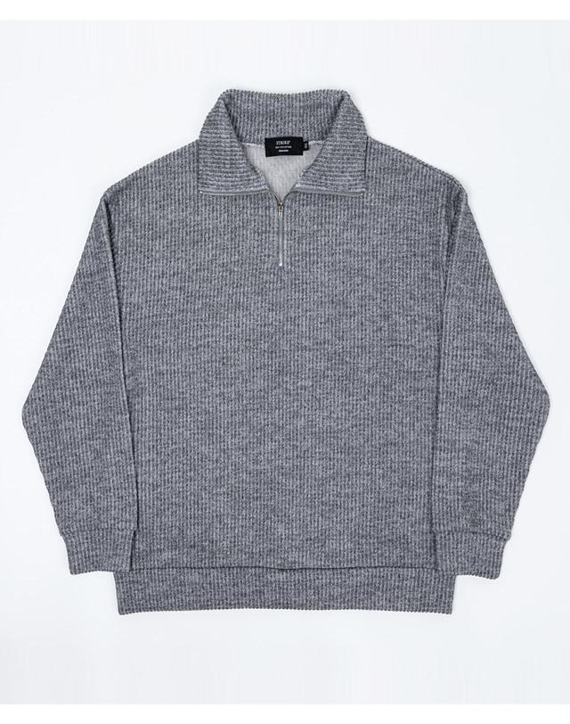 스트라이크 볼륨 리브 하프 지퍼 풀오버 Volume Rib Half Zip Pullover (GREY) 착용컷