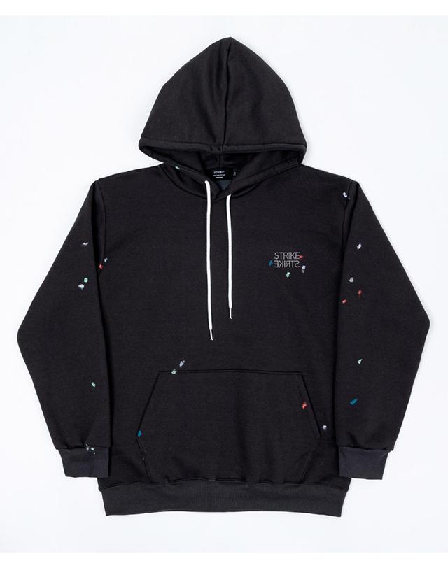 스트라이크 아티스틱 스터드 & 페인트 후디드 스웻셔츠 Artistic Stud & Paint Hooded Sweatshirt (CHARCOAL) 착용컷