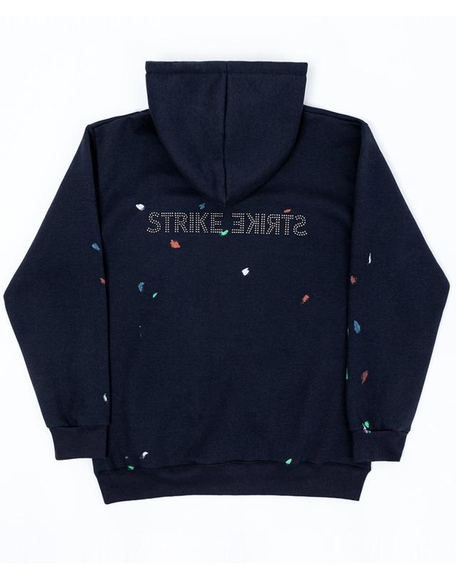 스트라이크 아티스틱 스터드 & 페인트 후디드 스웻셔츠 Artistic Stud & Paint Hooded Sweatshirt (NAVY) 착용컷