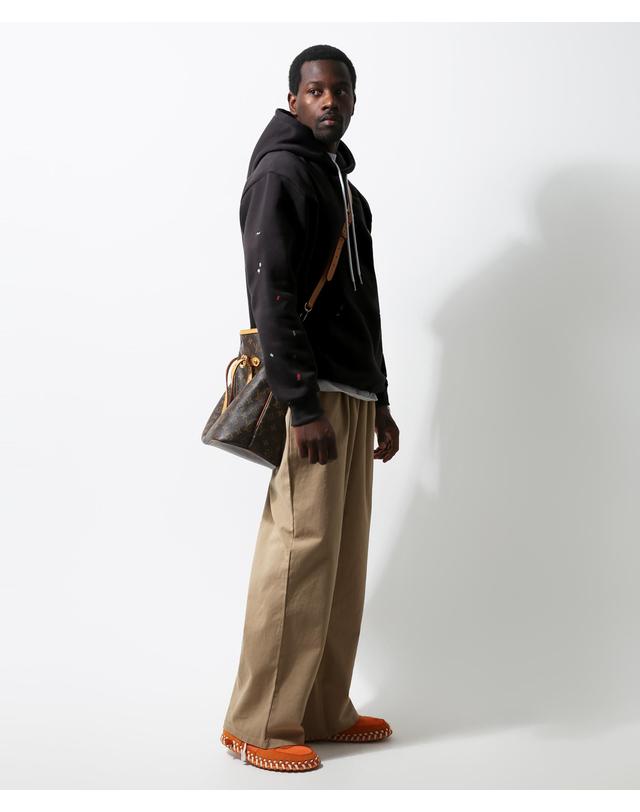 스트라이크 워시드 코튼 릴렉스 팬츠 Washed Cotton Relaxed Pants (BEIGE) 착용컷