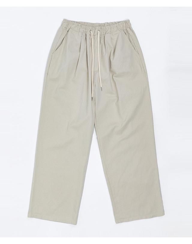 스트라이크 워시드 코튼 릴렉스 팬츠 Washed Cotton Relaxed Pants (IVORY) 착용컷
