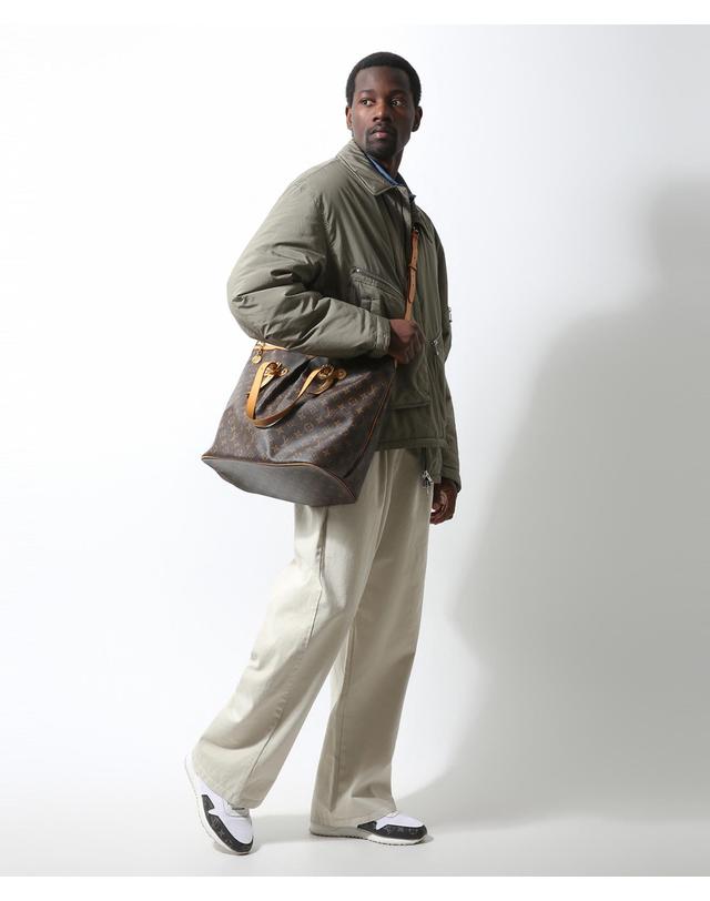 스트라이크 워시드 코튼 릴렉스 팬츠 Washed Cotton Relaxed Pants (IVORY) 착용컷