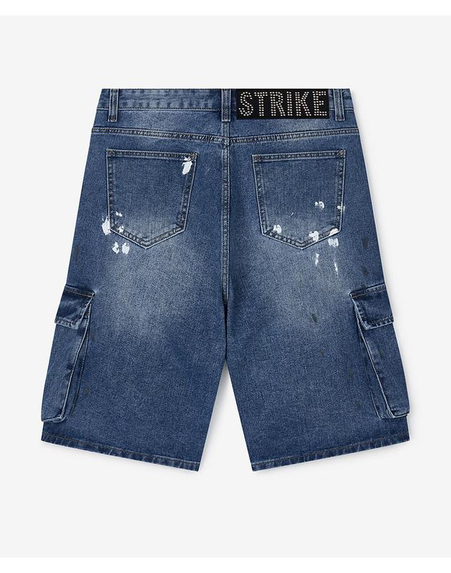 스트라이크 아틀리에 페인티드 카고 데님 쇼츠 Atelier Painted Cargo Denim Shorts 착용컷