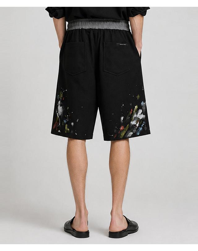 스트라이크 아틀리에 페인티드 컷오프 쇼츠 Atelier Painted Cut-Off Shorts (BLACK) 착용컷