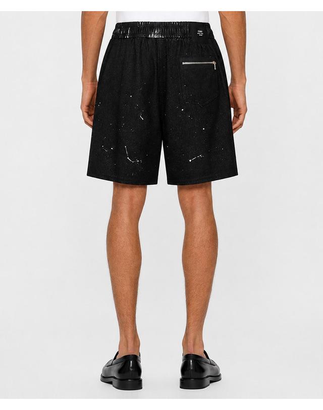 스트라이크 아틀리에 페인티드 릴랙스드 데님 쇼츠 Atelier Painted Relaxed Denim Shorts (BLACK) 착용컷