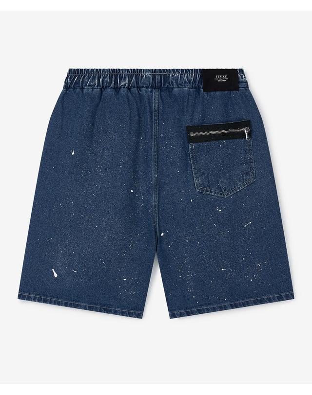 스트라이크 아틀리에 페인티드 릴랙스드 데님 쇼츠 Atelier Painted Relaxed Denim Shorts (BLUE) 착용컷