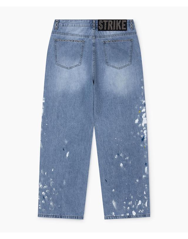 스트라이크 아틀리에 페인티드 아일렛 와이드 진 Atelier Painted Eyelet Wide Jeans 착용컷
