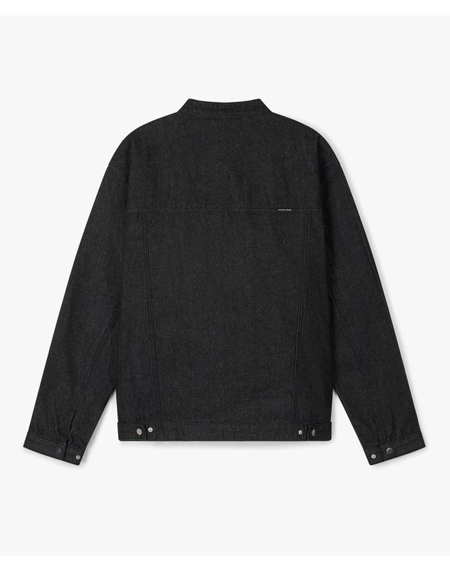 스트라이크 커브드 패널 데님 재킷 Curved Panel Denim Jacket (BLACK) 착용컷