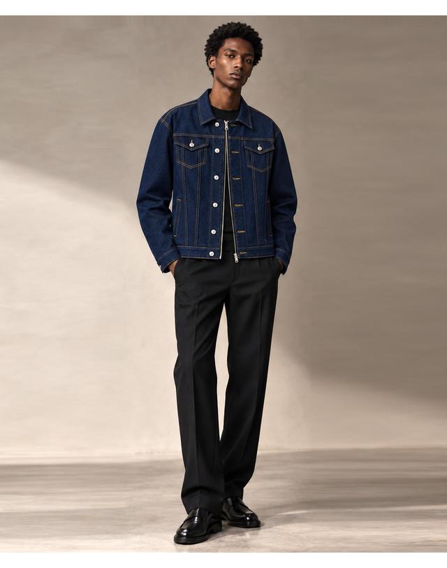 스트라이크 듀얼 클로저 트러커 재킷 Dual Closure Trucker Jacket (INDIGO BLUE) 착용컷