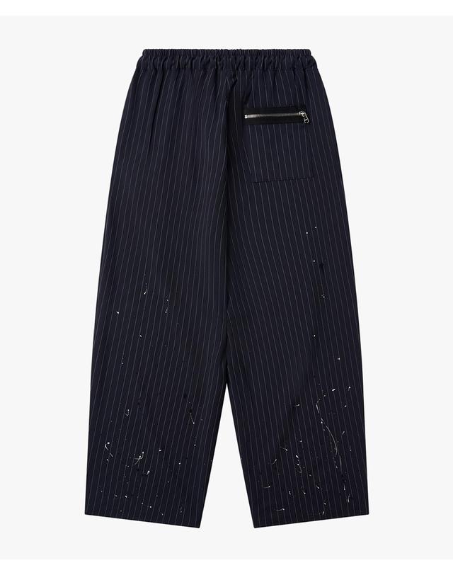 스트라이크 아틀리에 스트라이프 와이드 트라우저스 Atelier Stripe Wide Trousers (NAVY) 착용컷