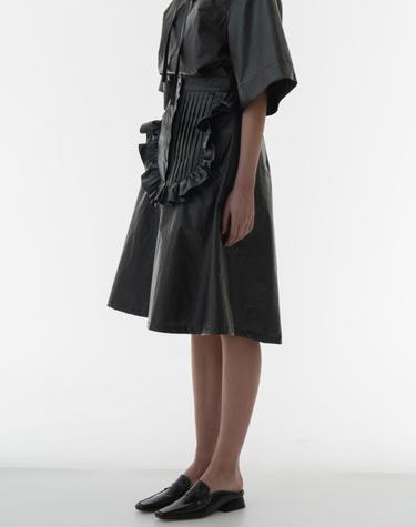 Pintuck detailed coating skirt