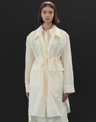 double collar shirt coat