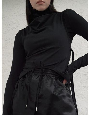 Cowl jersey vest