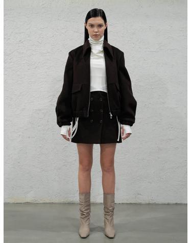 Wool zip up jacket