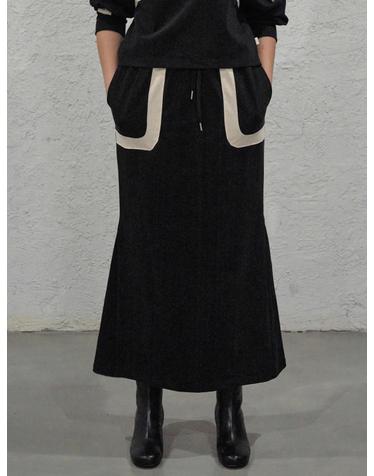 Banding jersey skirt