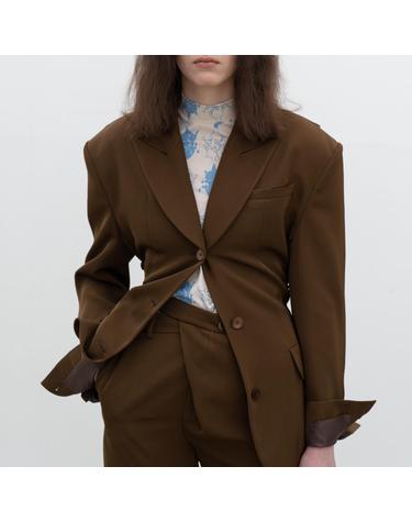String detailed oversized jacket