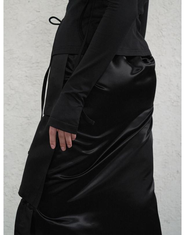 비스킷샵 Trunk pants layered shirring skirt 착용컷