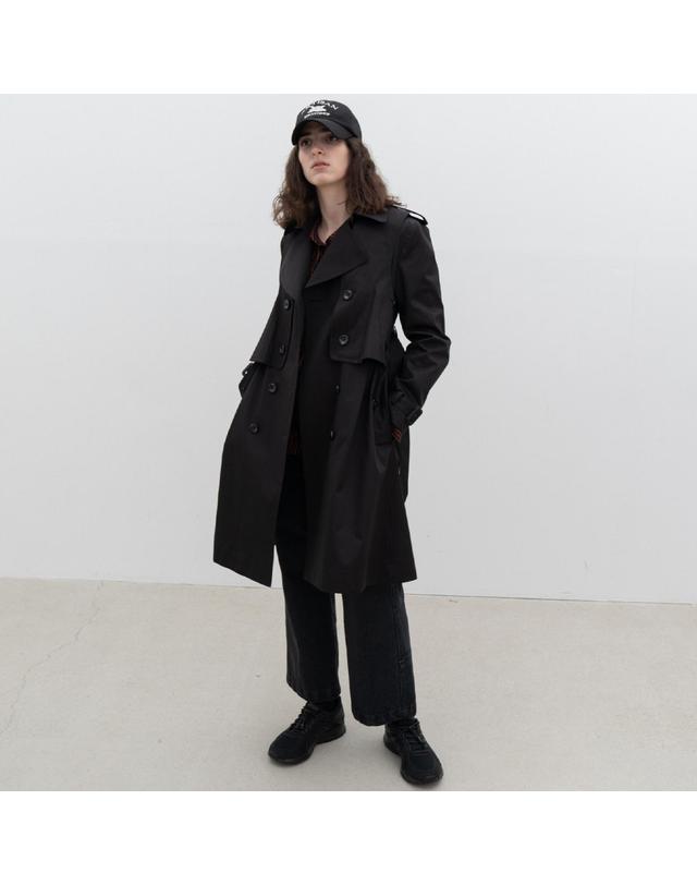 비스킷샵 Detachable detailed trench coat 착용컷