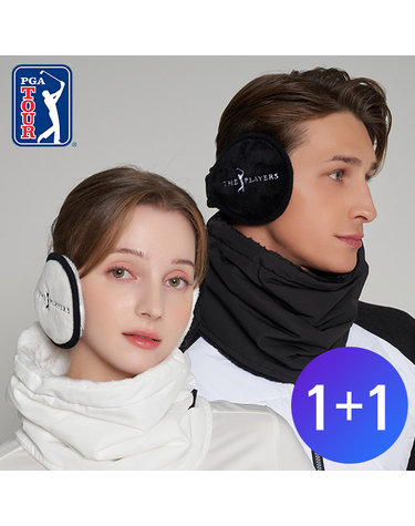 [LF특가][2SET/무료배송][PGA TOUR] THE PLAYERS 윈터 퍼 이어워머 귀도리 겨울 골프 방한용품
