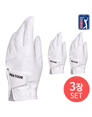 [3장세트]PGATOUR 스윙소프트 플렉스 합피 남성 골프 장갑 3장세트