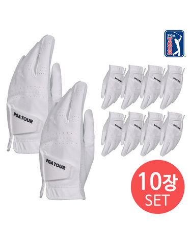 [10장세트] PGATOUR 스윙소프트 핏 반양피 골프장갑