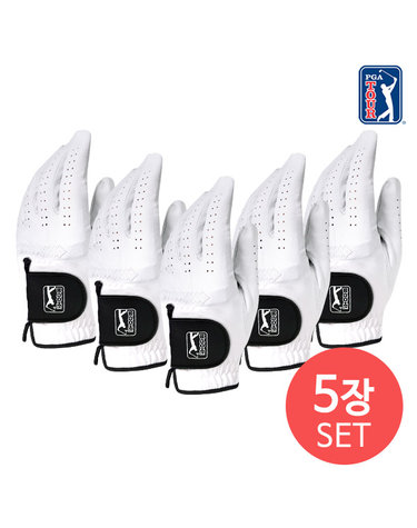 [5장세트] PGATOUR 블랙 프로 양피 골프장갑 5장
