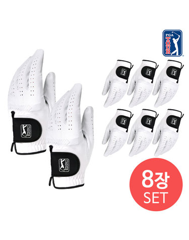 [8장세트]PGATOUR 맥스 블랙 프로 양피 골프장갑 8장