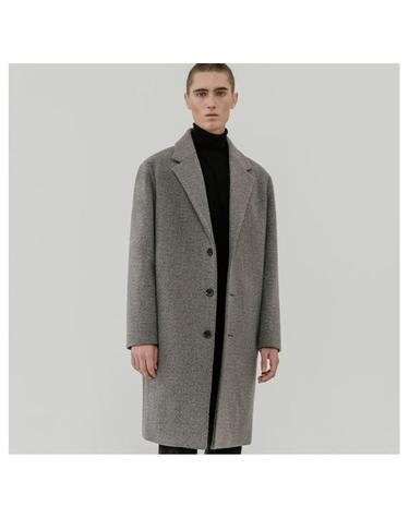 Minimal wool single coat_gray