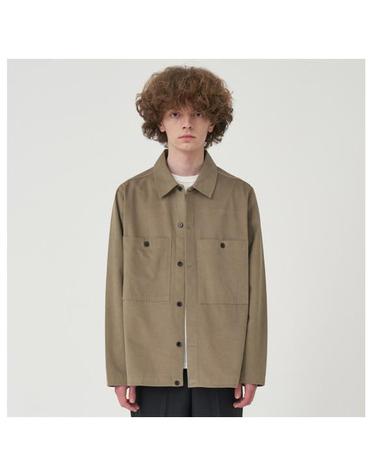UTILITY COTTON SHIRT JACKET_KHAKI