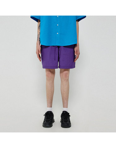 WASHED NYLON EASY SHORTS_PURPLE